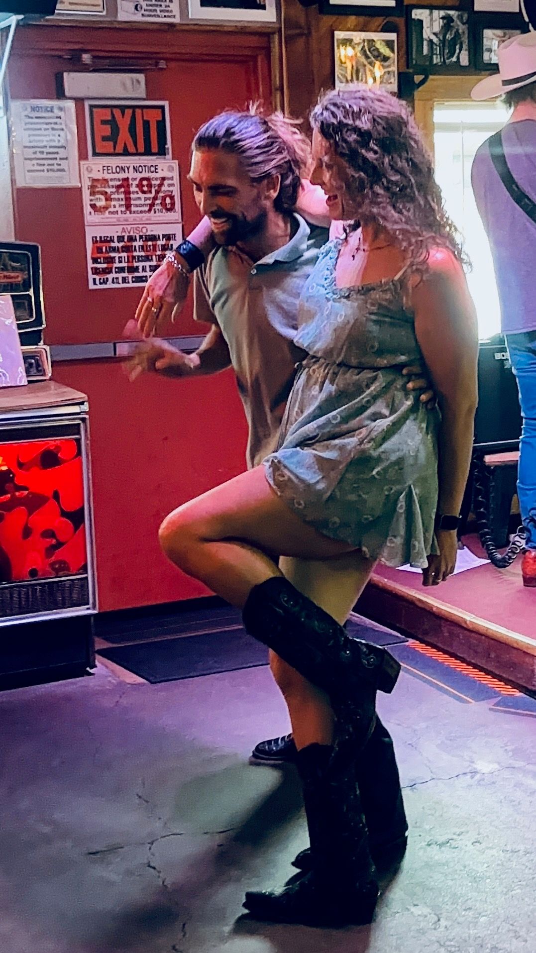 Heather and John dancing at a honky tonk